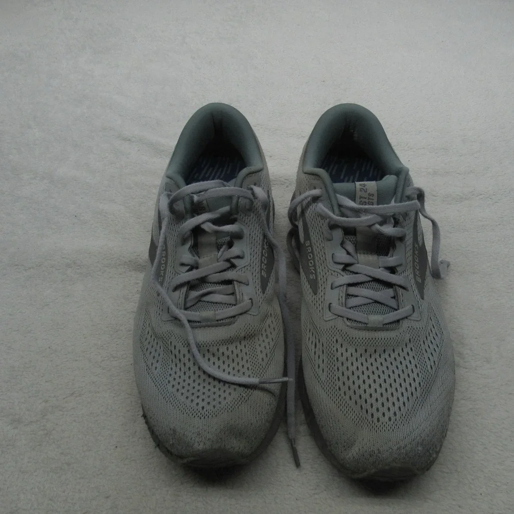 Brooks Mens 12D Running Shoes Grey Beast GTS 24 Chunky Cushioned Lightweight - Picture 2 of 16